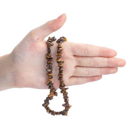 Tiger’s Eye Crystal Chip Necklace - Crystal Nest