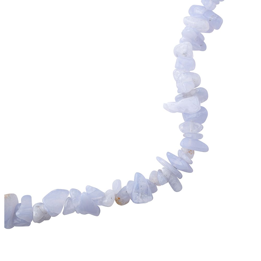 Blue Lace Agate Crystal Chip Necklace - Crystal Nest