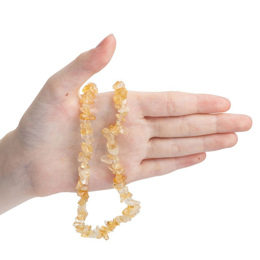 Citrine Crystal Chip Necklace - Crystal Nest
