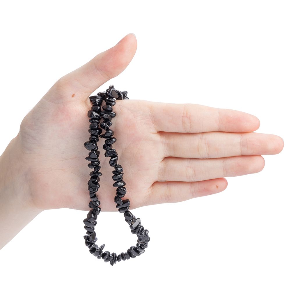 Black Tourmaline Crystal Chip Necklace - Crystal Nest