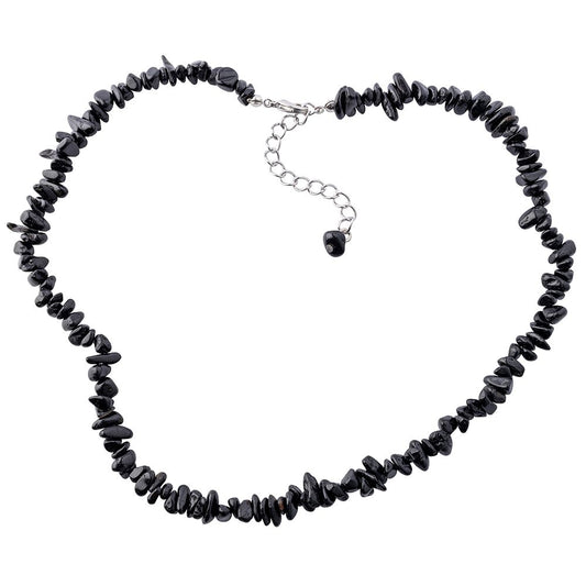Black Tourmaline Crystal Chip Necklace - Crystal Nest
