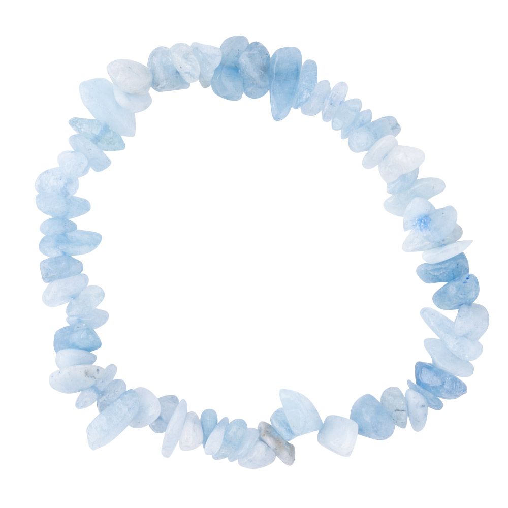 Aquamarine Crystal Chip Bracelet - Crystal Nest