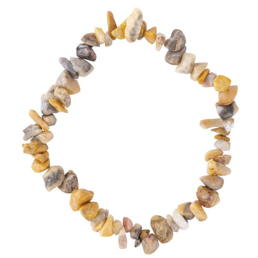 Crazy Lace Agate Crystal Chip Bracelet - Crystal Nest