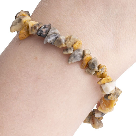 Crazy Lace Agate Crystal Chip Bracelet - Crystal Nest