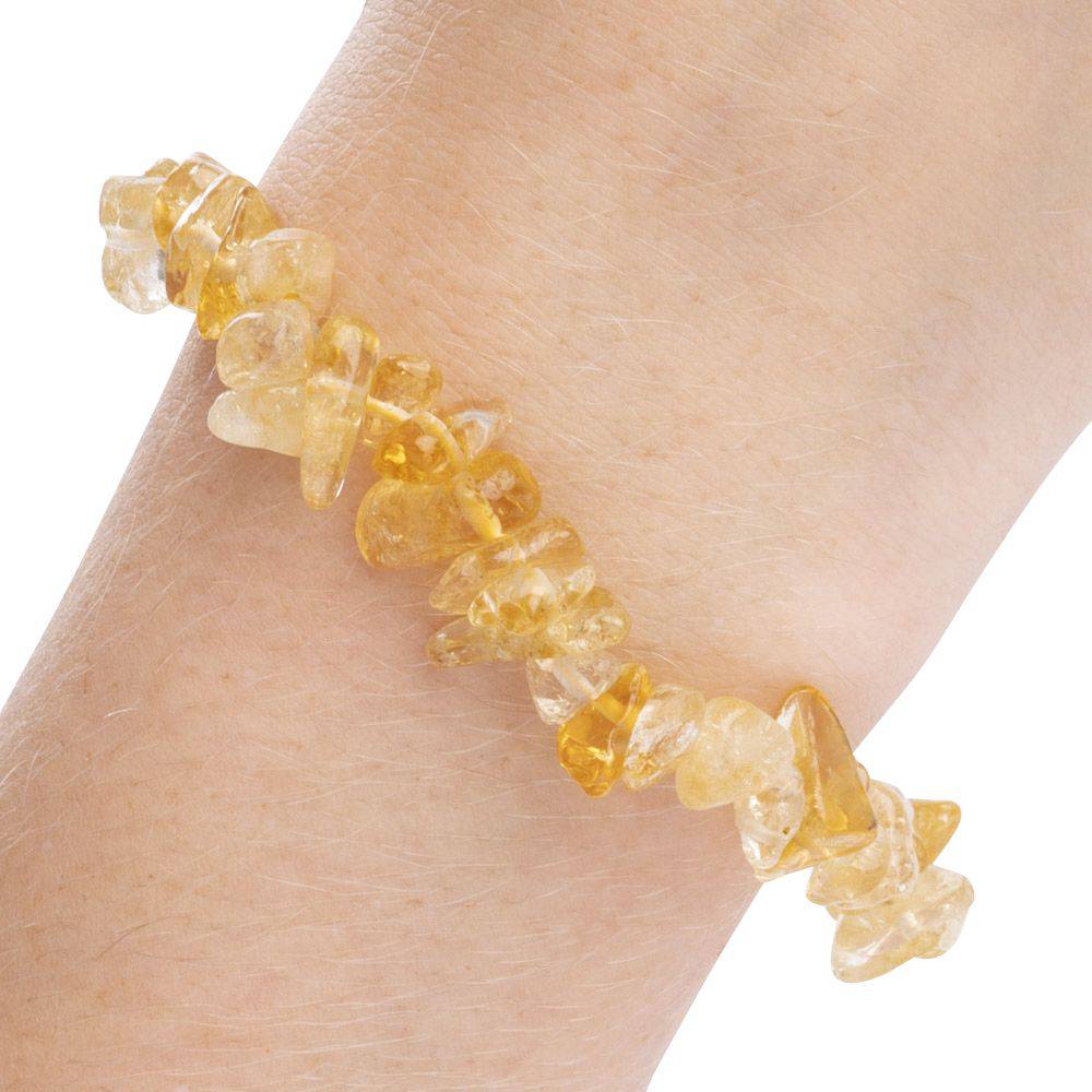 Citrine Crystal Chip Bracelet - Crystal Nest