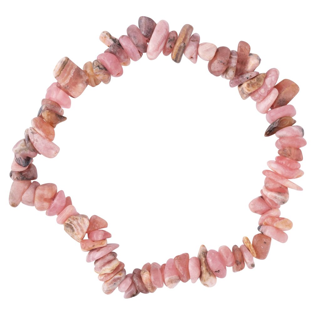 Rhodochrosite Crystal Chip Bracelet - Crystal Nest