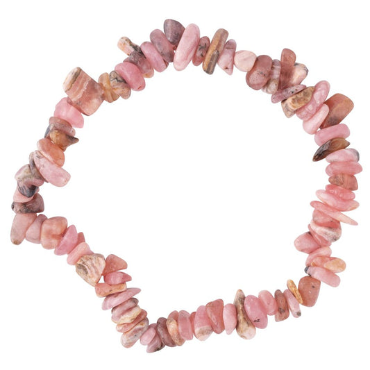 Rhodochrosite Crystal Chip Bracelet - Crystal Nest