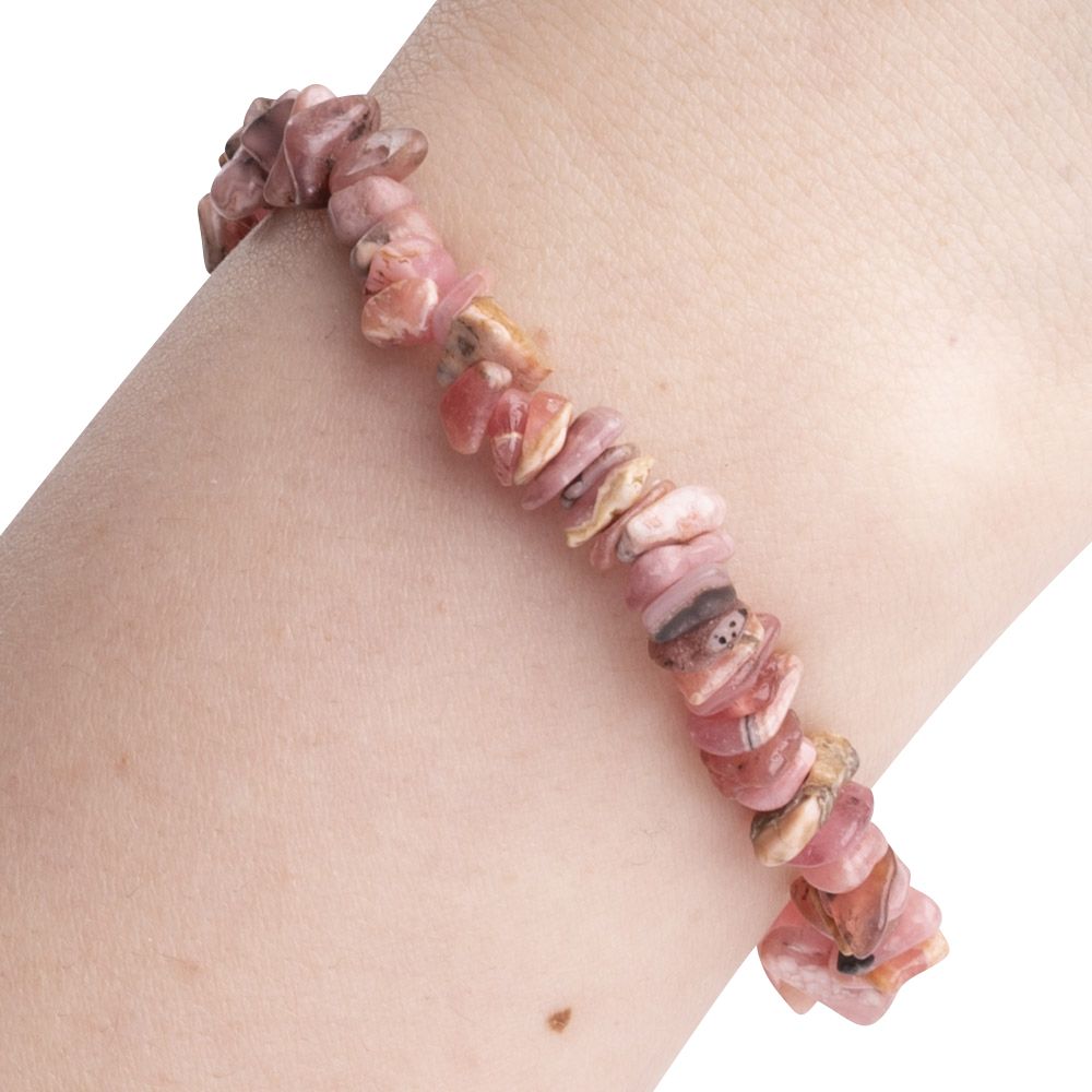 Rhodochrosite Crystal Chip Bracelet - Crystal Nest