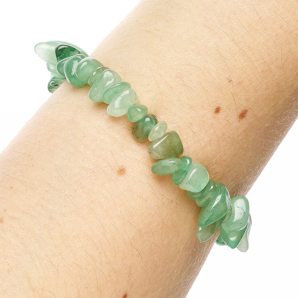 Green Aventurine Crystal Chip Bracelet - Crystal Nest