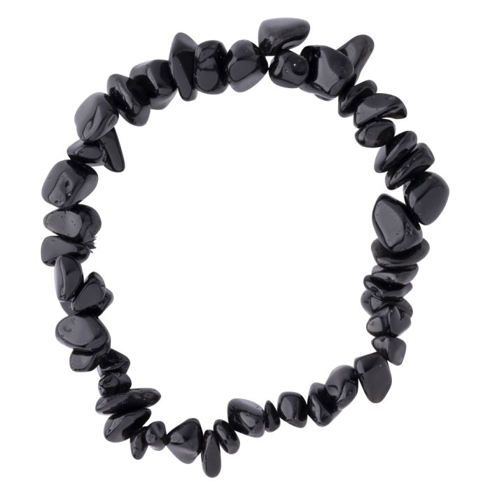 Black Obsidian Crystal Chip Bracelet - Crystal Nest