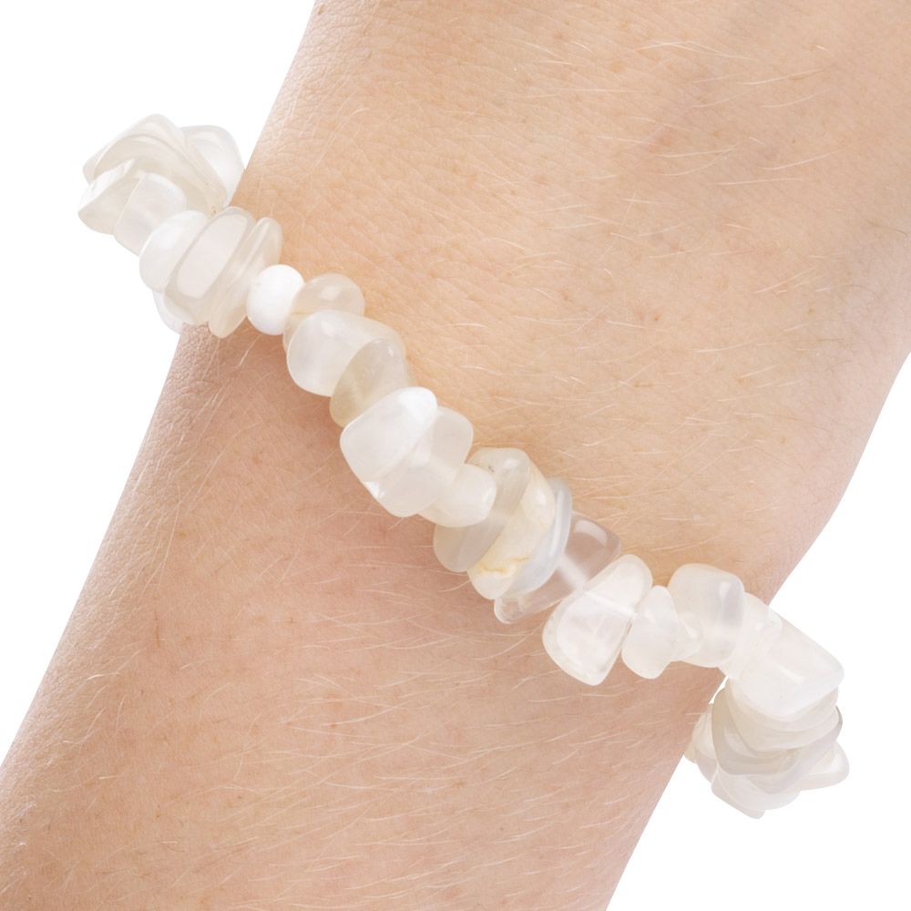 Moonstone Crystal Chip Bracelet - Crystal Nest