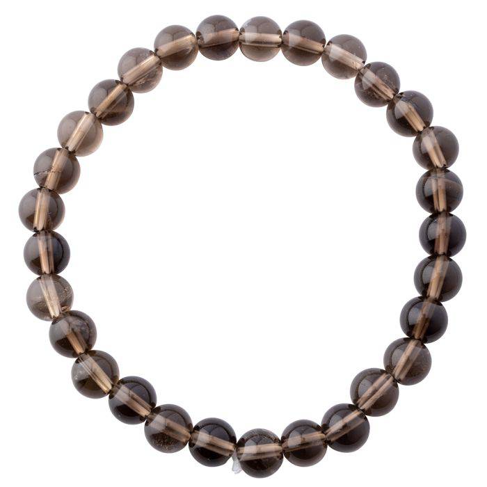 Smoky Quartz Bead Bracelet - Crystal Nest