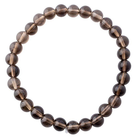 Smoky Quartz Bead Bracelet - Crystal Nest