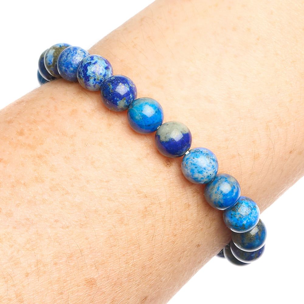 Lapis Lazuli Bead Bracelet - Crystal Nest