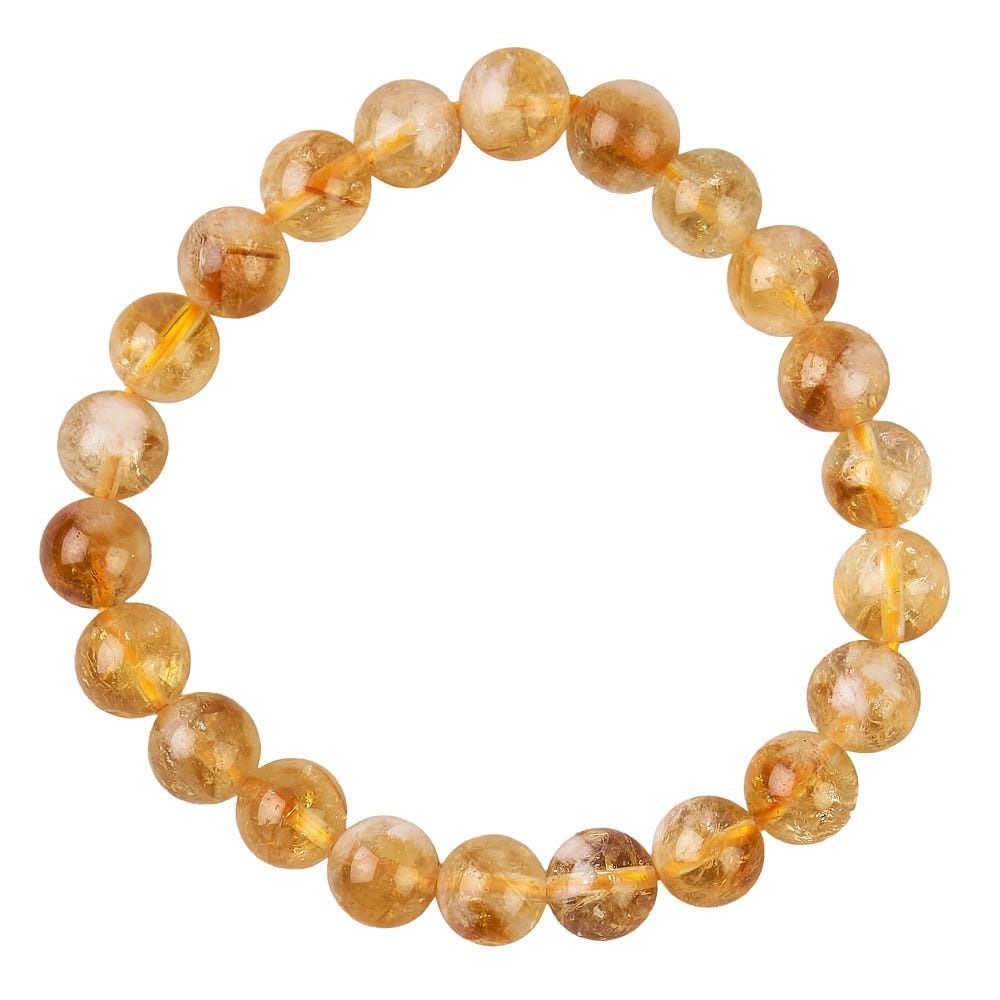 Citrine Bead Bracelet - Crystal Nest