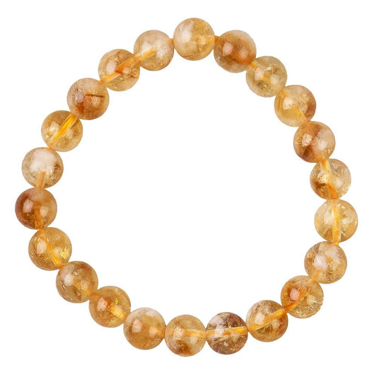 Citrine Bead Bracelet - Crystal Nest