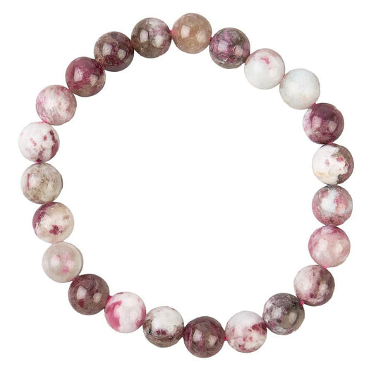 Rubellite Bead Bracelet - Crystal Nest