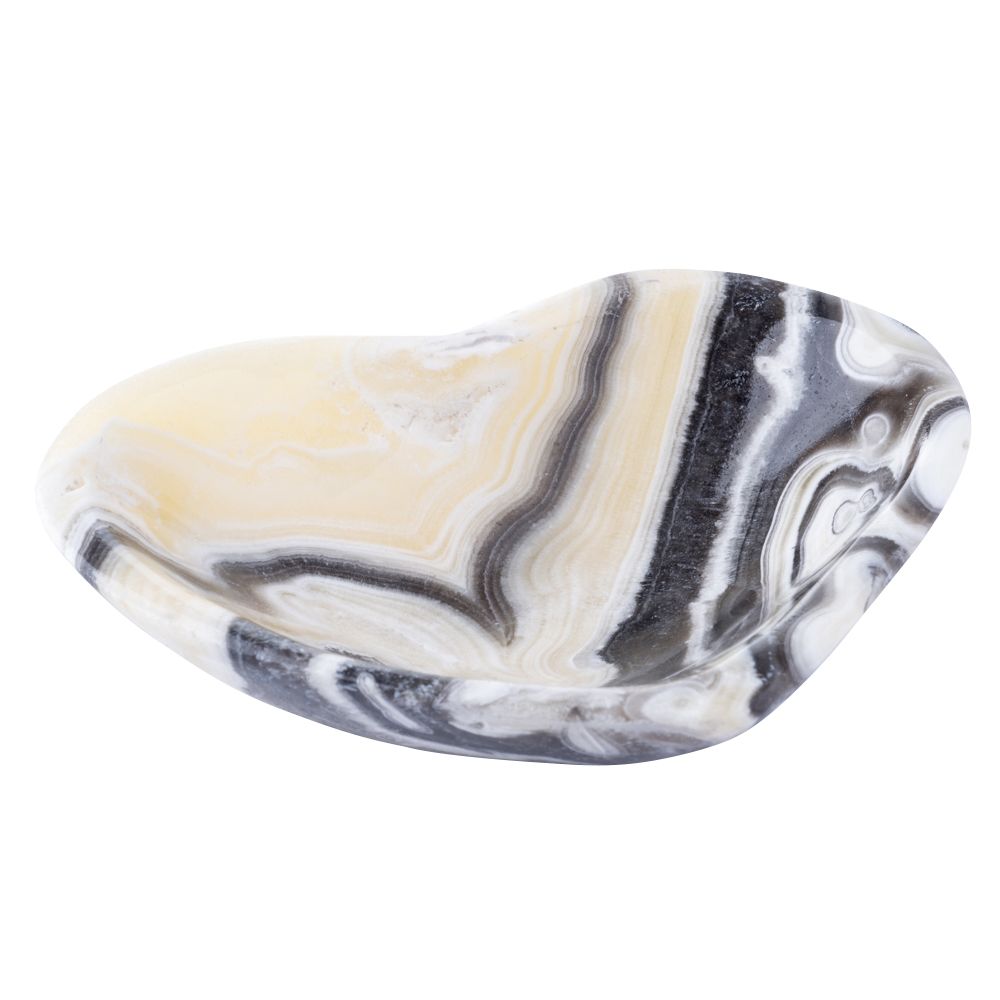 Zebra Onyx Heart Bowl - Crystal Nest