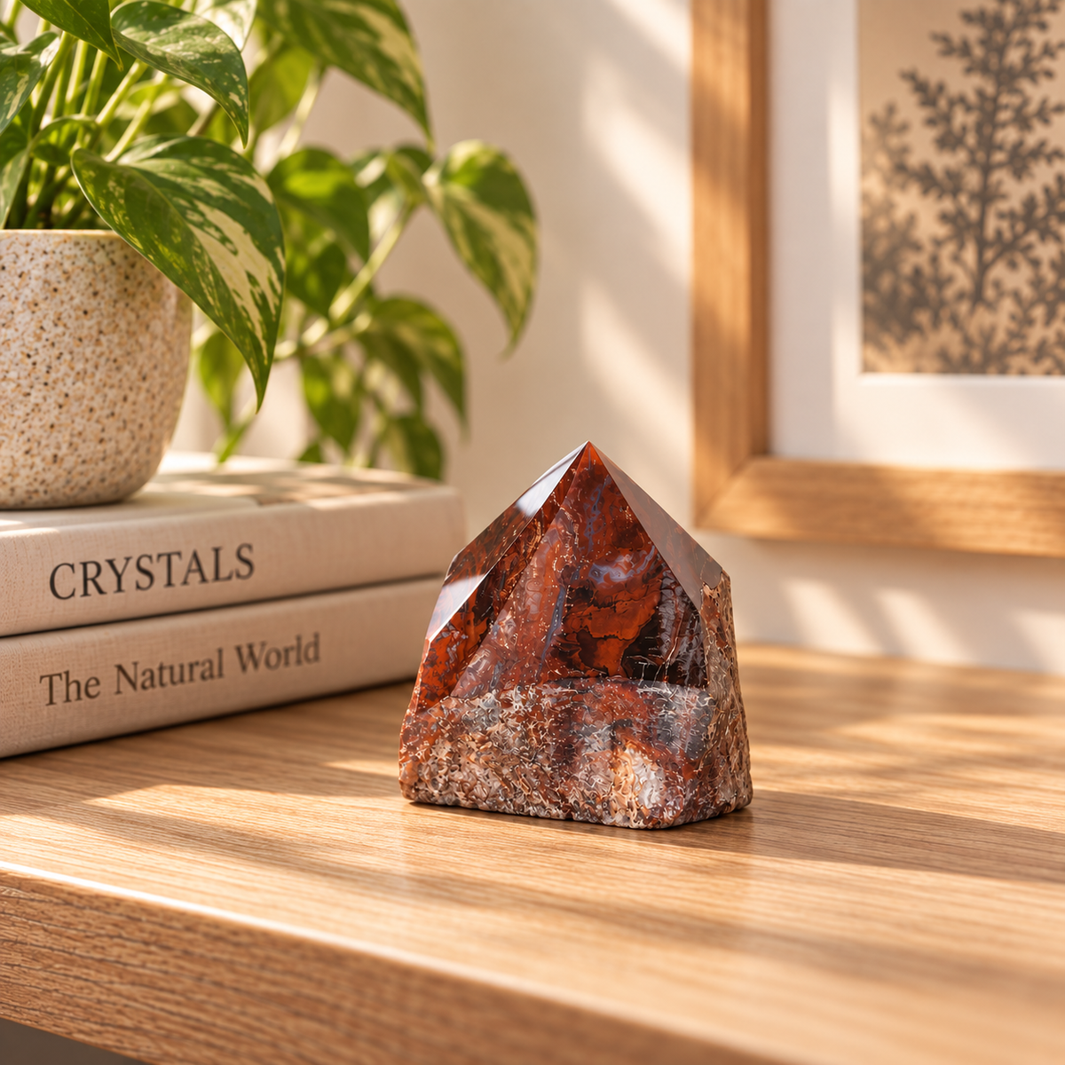 Petrified Wood Polished Point | Grounding