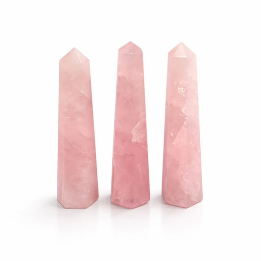 Rose Quartz Crystal Tower Point | 11cm - Crystal Nest