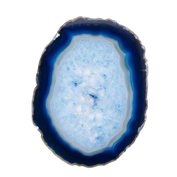Blue Agate Slice - Crystal Nest