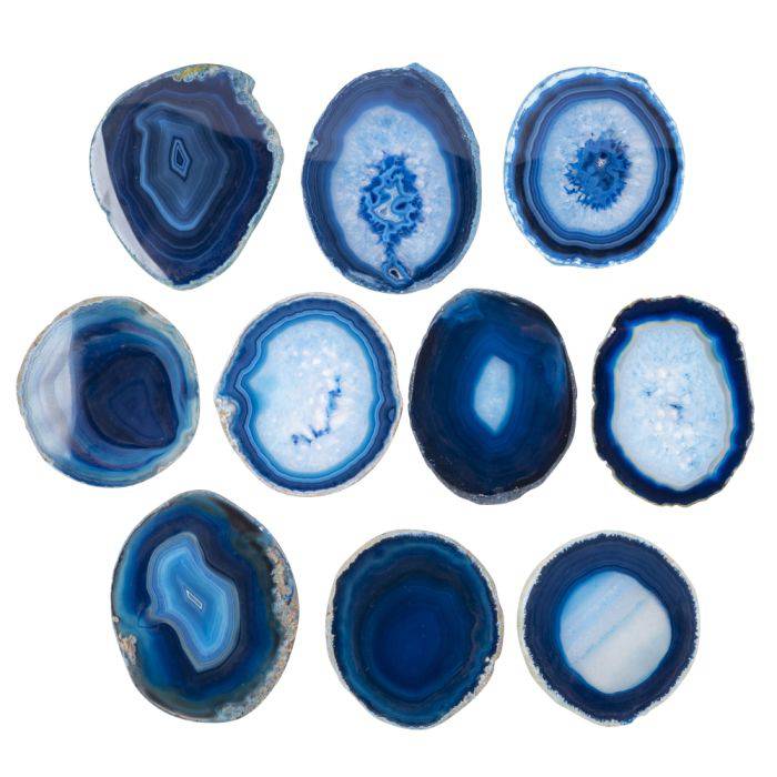 Blue Agate Slice - Crystal Nest