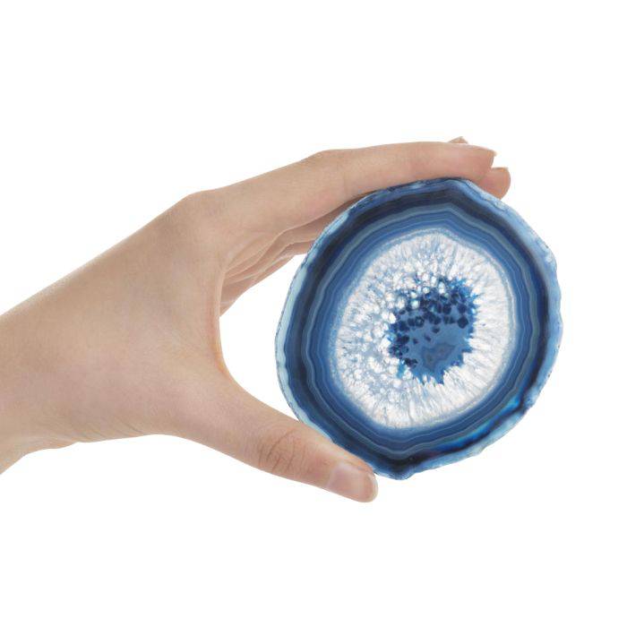 Blue Agate Slice - Crystal Nest
