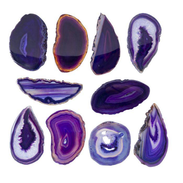 Purple Agate Slice - Crystal Nest
