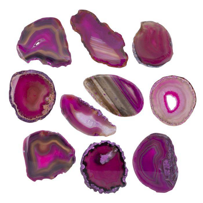 Pink Agate Slice - Crystal Nest
