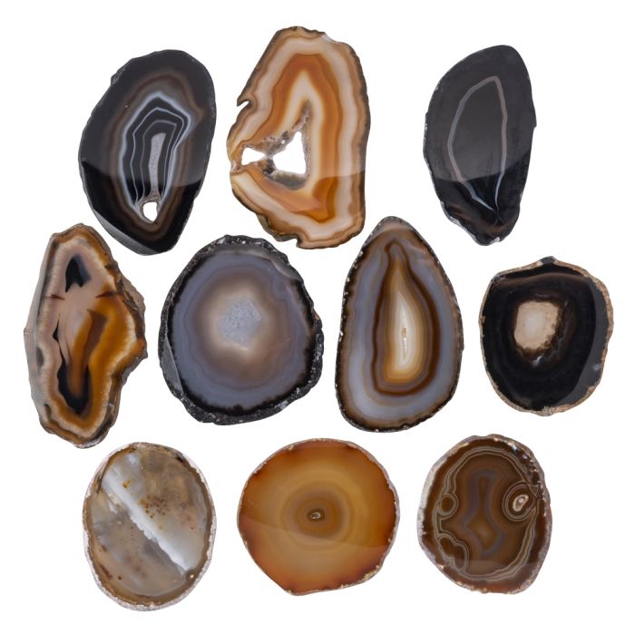 Natural Agate Slice - Crystal Nest