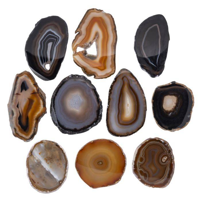Natural Agate Slice - Crystal Nest