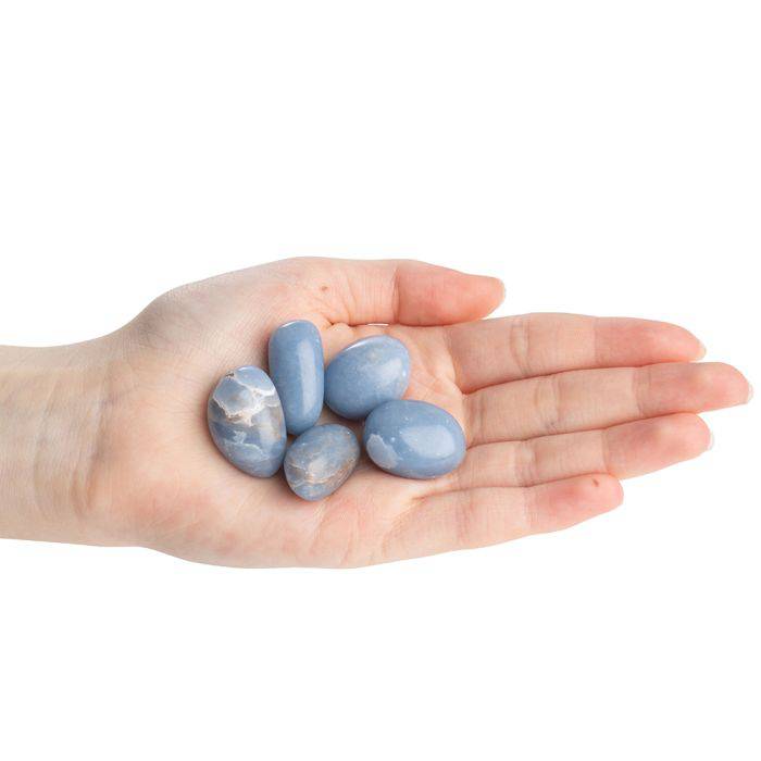 Angelite Tumblestone - Medium - Crystal Nest