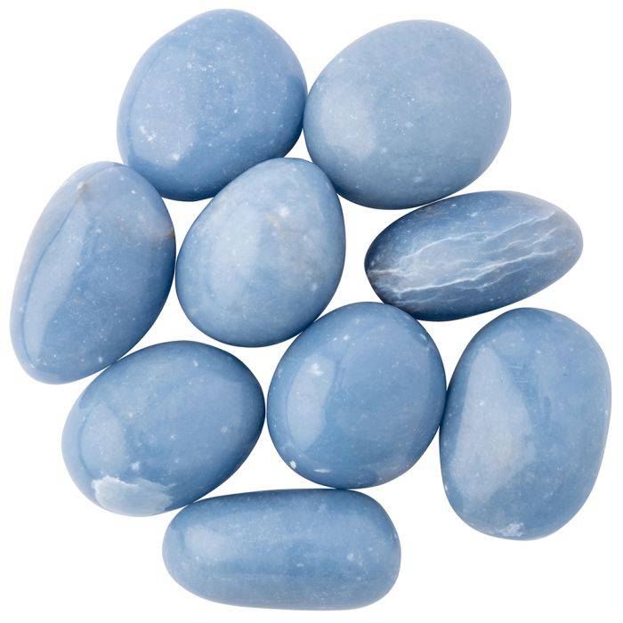 Angelite Tumblestone - Medium - Crystal Nest