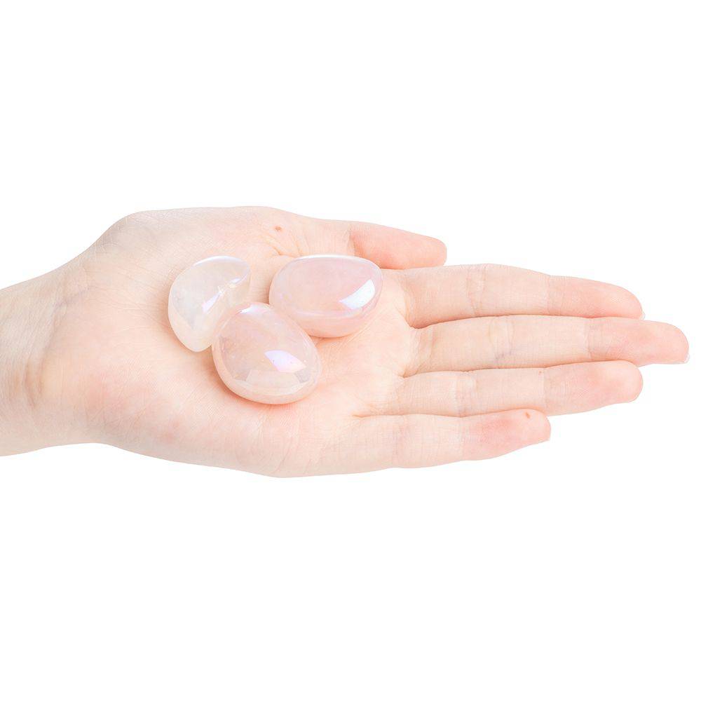 Rose Aura Quartz Tumblestone - Large - Crystal Nest