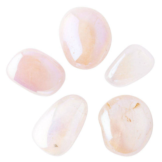 Rose Aura Quartz Tumblestone - Large - Crystal Nest