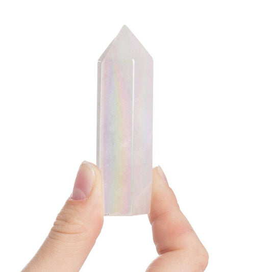 Rose Aura Quartz Polished Point - Crystal Nest