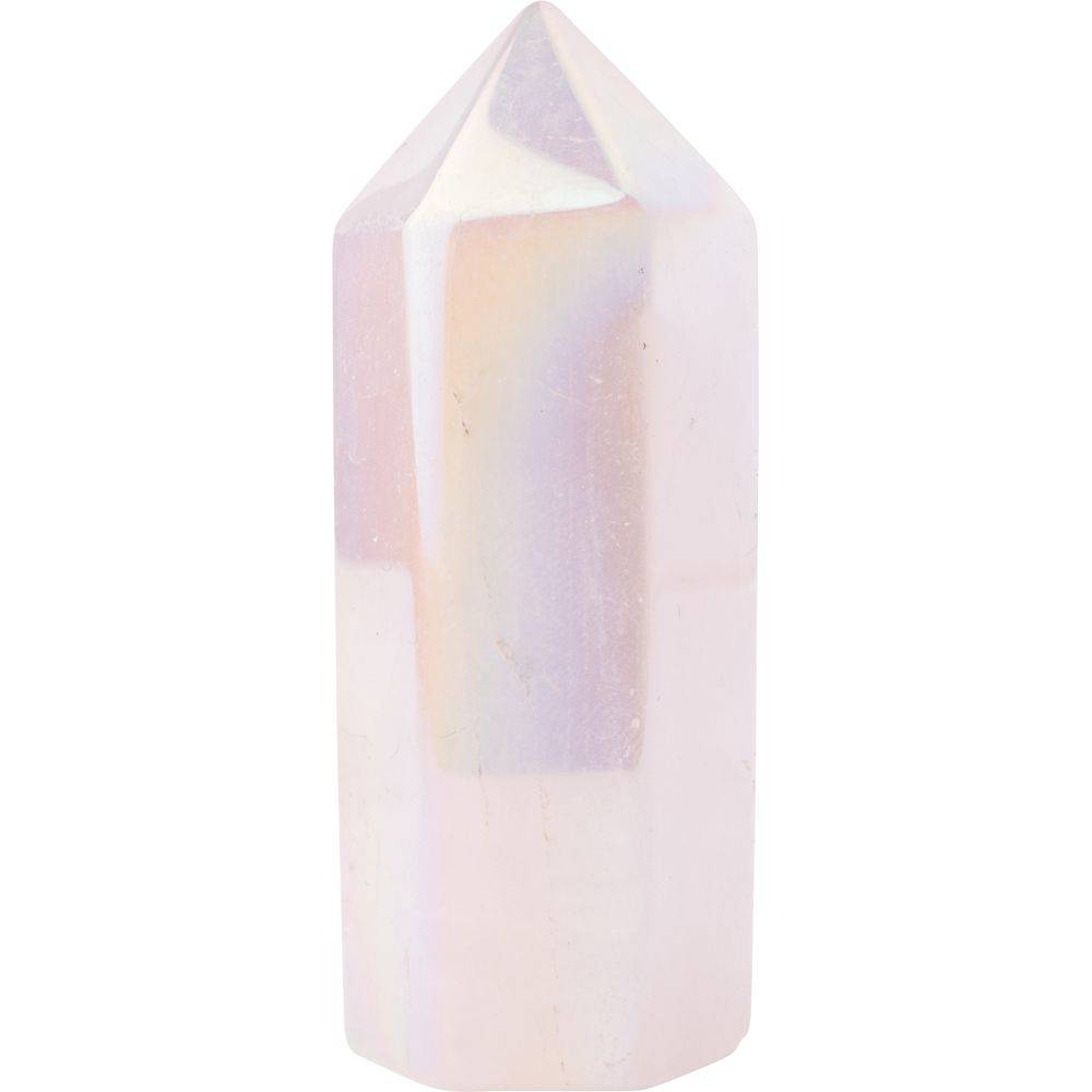 Rose Aura Quartz Polished Point - Crystal Nest
