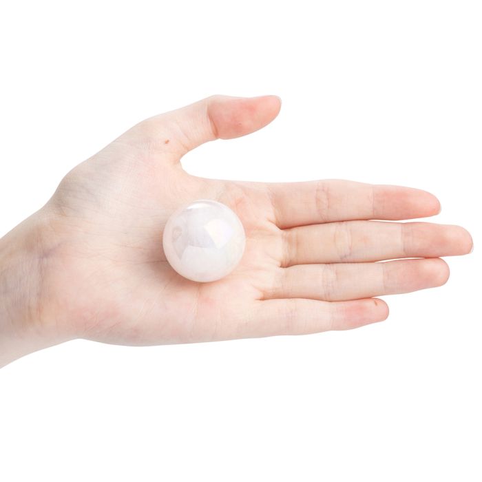 Rose Aura Quartz Mini Sphere - Crystal Nest