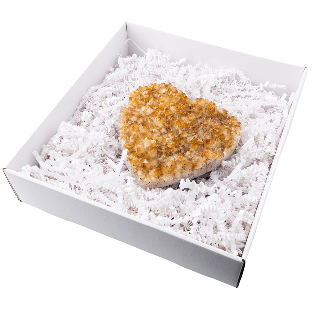Citrine Crystal Druze Heart | Large - Crystal Nest