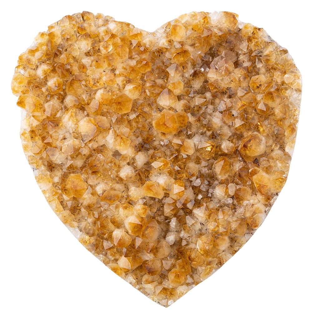 Citrine Crystal Druze Heart | Large - Crystal Nest