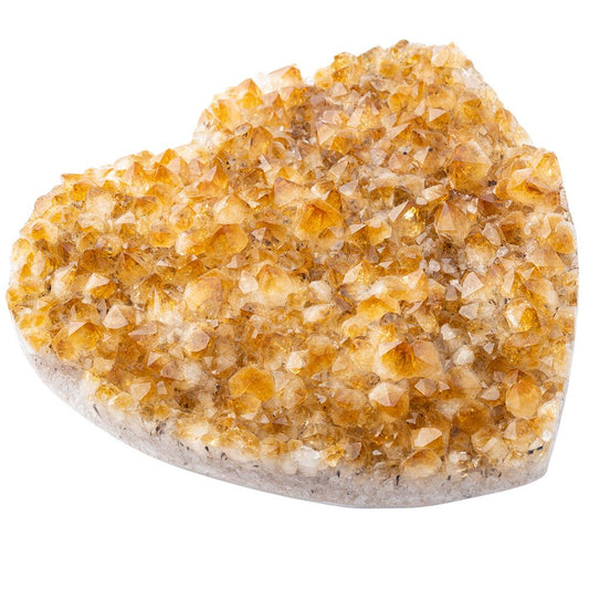 Citrine Crystal Druze Heart | Large - Crystal Nest