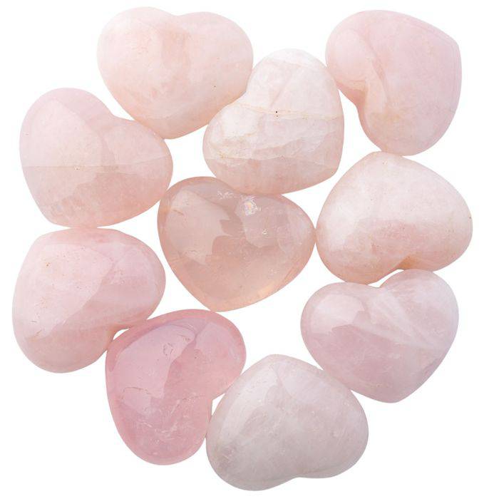 Rose Quartz Crystal Heart - Crystal Nest