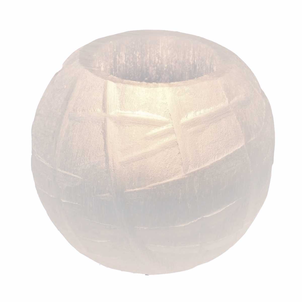 Selenite Snowball Tealight Holder - Crystal Nest