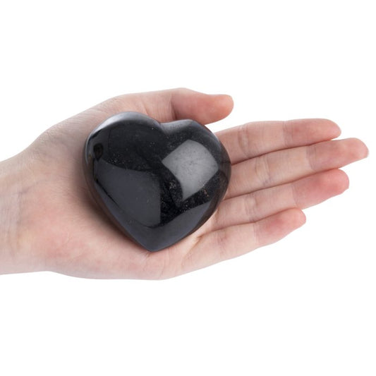Black Tourmaline Puff Heart in Gift Box - Crystal Nest