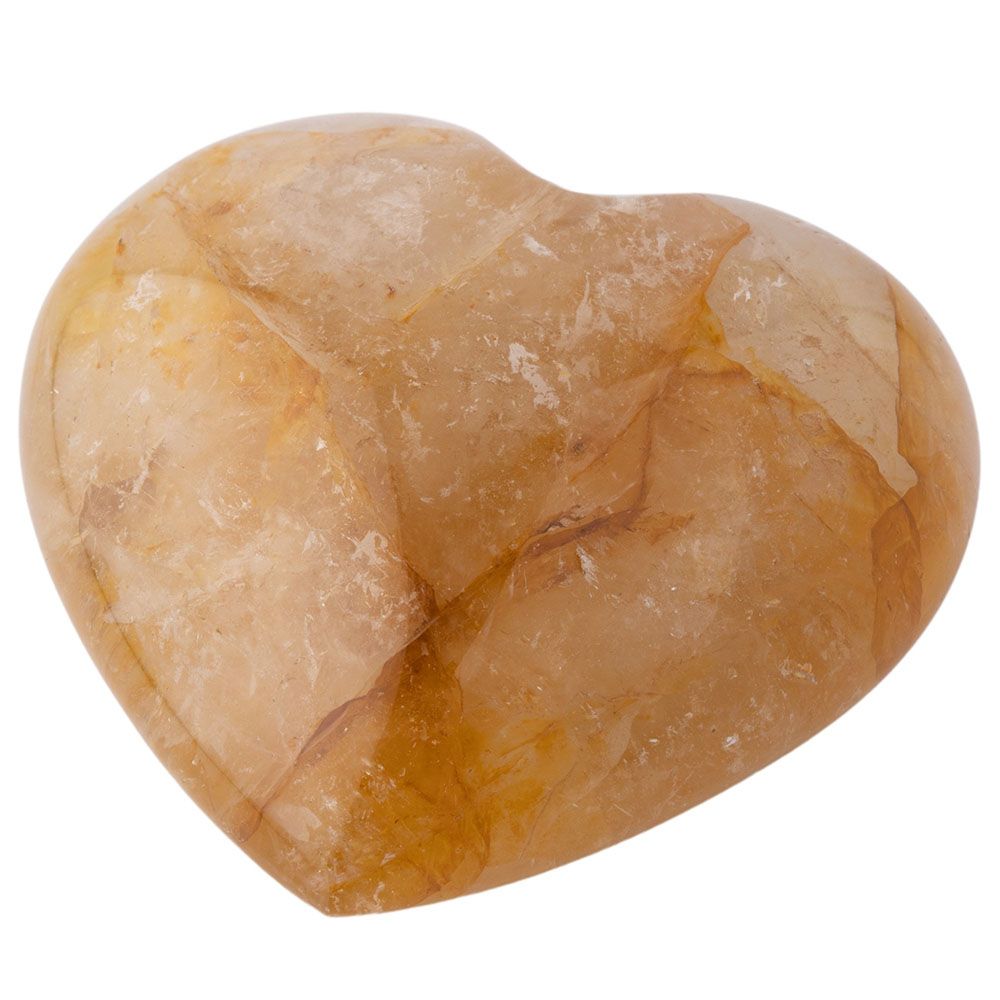 Golden Healer Hematoid Quartz Heart - Crystal Nest