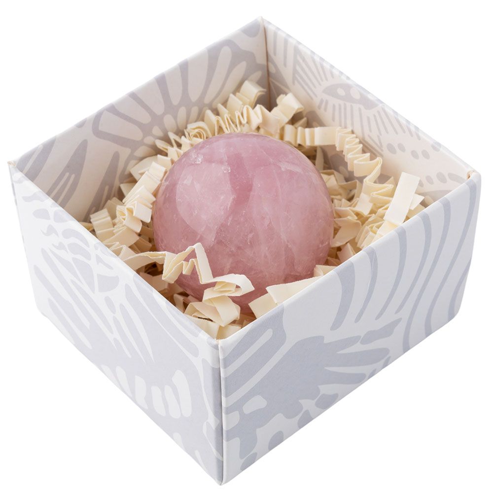 Rose Quartz Crystal Sphere - Crystal Nest
