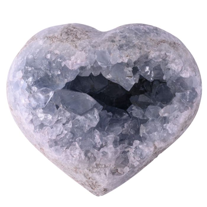 Celestite Heart Crystal - Crystal Nest