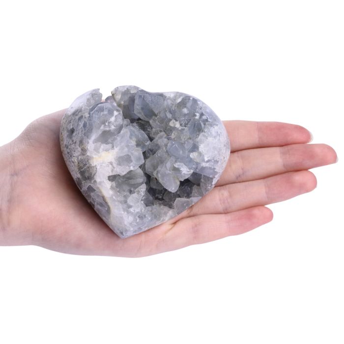 Celestite Heart Crystal - Crystal Nest