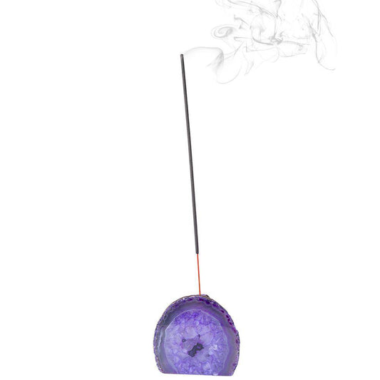Purple Agate Incense Holder - Crystal Nest