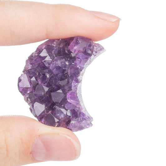 Amethyst Druze Mini Crystal Moon - Crystal Nest